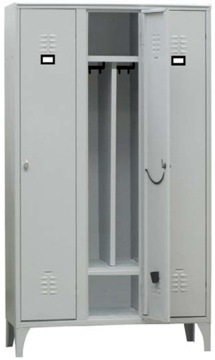 ARMADIO SPOGLIATOIO CON TRAMEZZA e PORTA SCARPE INFERIORE